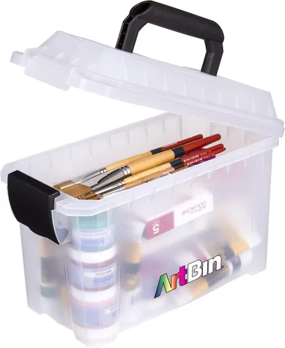 ArtBin 6815AG Mini Sidekick Estuche de transporte, organizador portátil de arte y manualidades con asa, [1] estuche de almacenamiento de plástico,