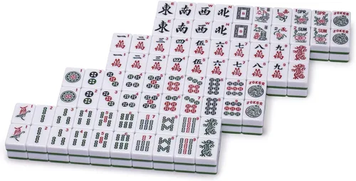 Miniatura 2 de Yellow Mountain Imports Juego de 166 azulejos de Mahjong americano, Huntington (sólo juego)