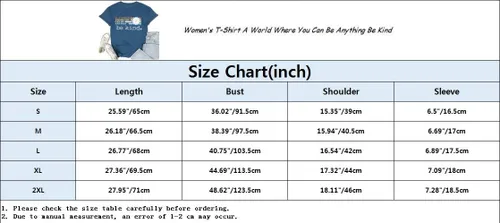 Miniatura 6 de Fisoew Womens Graphic Tees Be Kind T Shirts Rolled Up Short Sleeve Round Neck Casual Tops