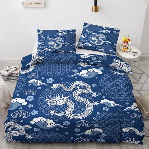 Miniatura 22 de Funda de edredón abstracta tamaño individual Juego de ropa de cama de arte colorido 2 piezas Funda de edredón con patrón de microfibra suave