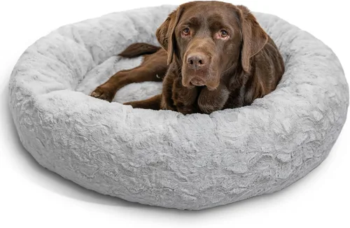 Miniatura 24 de Best Friends by Sheri - The Original Calming Donut - Cama calmante en forma de dona para perros y gatos - Pelo corto, gris, S, 23 x 23 pulgadas Gris