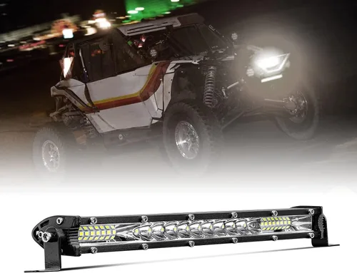 MAYELLO - Barra de luz LED de 10 pulgadas, haz combinado de foco y inundación, lámpara de conducción LED delgada de una sola fila, luces fuera de la