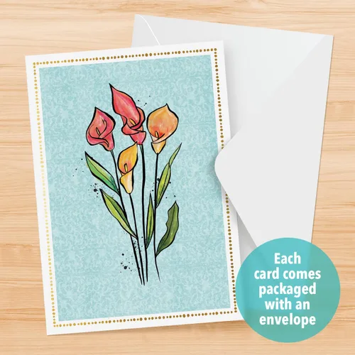 Miniatura 3 de Designer Pop!, Tarjeta de felicitación desplegable de cumpleaños – Diseño floral con tarjeta 3D de lirio de cala para amigos, familia y personas