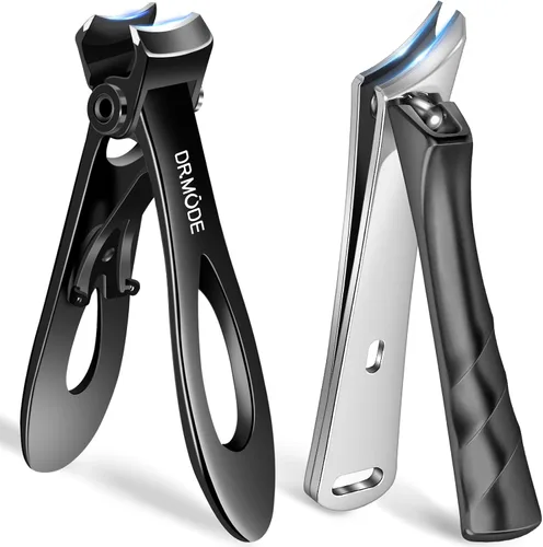 Miniatura 10 de DRMODE Cortaúñas para hombres, uñas gruesas, cortaúñas en ángulo para uñas gruesas para personas mayores, cortaúñas con apertura de mandíbula ancha