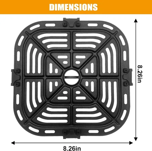 Miniatura 2 de GCQ Sartén para freidora de aire COSORI Pro LE de 5 cuartos de galón, antiadherente de 8.26 x 8.26 pulgadas, piezas de repuesto para estante