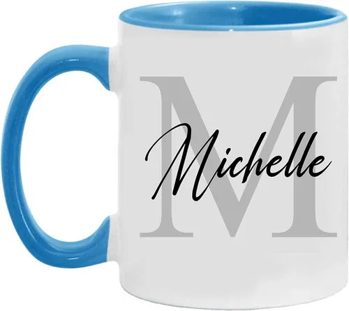 SANTANNA Taza personalizada para hombres, iniciales personalizadas con nombre de café de cerámica (sus estilos favoritos)