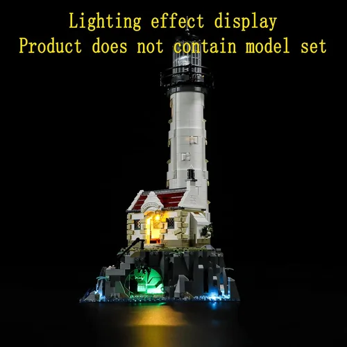 Miniatura 4 de GEAMENT Kit de luz LED compatible con Lego Motorized Lighthouse - Juego de iluminación para ideas 21335 modelo de construcción