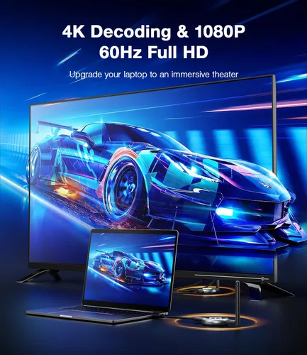 Miniatura 3 de AIMIBO Transmisor HDMI inalámbrico 2026 y 2 receptores, decodificación 4K 1080P@60Hz, 656FT/200M, espejo de aplicación Tutuplay, extensor