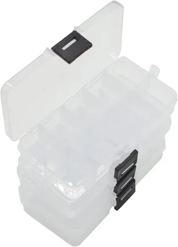 Miniatura 2 de Yansanido 4 piezas, 10 rejillas de 5 x 2.5 pulgadas, organizador ajustable pequeño extraíble de plástico con divisor, caja de almacenamiento