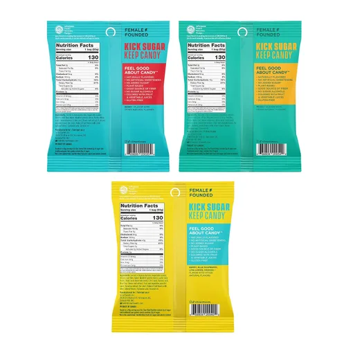 Miniatura 3 de SmartSweets - Paquete variado de muestra, paquete de 6 sabores individuales, dulces bajos en azúcar y calorías - pescado dulce, bocadillos