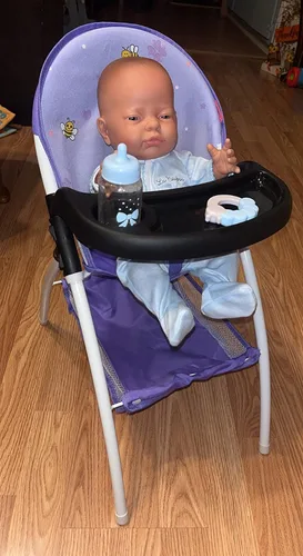 Miniatura 6 de Anivia Silla alta de muñeca de bebé, silla alta de juguete para muñeca de bebé (DH010-PURPLE)