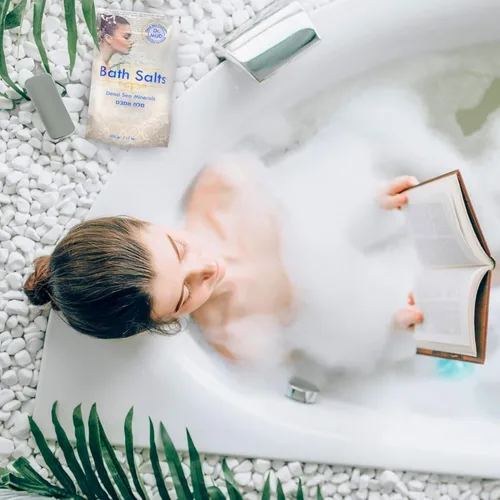 Miniatura 6 de Sal natural del mar muerto remojo de baño 100% rico en minerales, más minerales que la sal de Epsom, relajación profunda, desintoxicación, exfolia