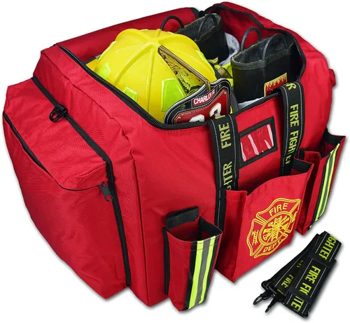 Miniatura 2 de Lightning X Premium Firefighter Fireman XL Step Turnout Fire Bunker Duty Gear BagShoulder Correa delantera