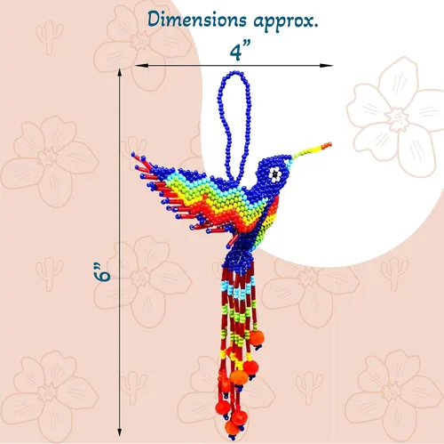 Miniatura 3 de Mia Jewel Shop - Figurina colgante decorativa de colibrí Figuras de pájaros para decoración del hogar Adorno de vidrio checo con cuentas