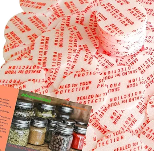 Miniatura 6 de Revestimientos de tapa de sellos activados por par sensibles a la presión, 1.969 in, 30 unidades, fabricados en Estados Unidos, para botellas