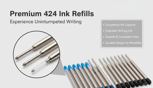Miniatura 5 de Paquete de 20 repuestos de bolígrafo compatibles con TikiPen Black and Blue Parker. Tinta alemana de escritura suave y punta media de 0.039 in