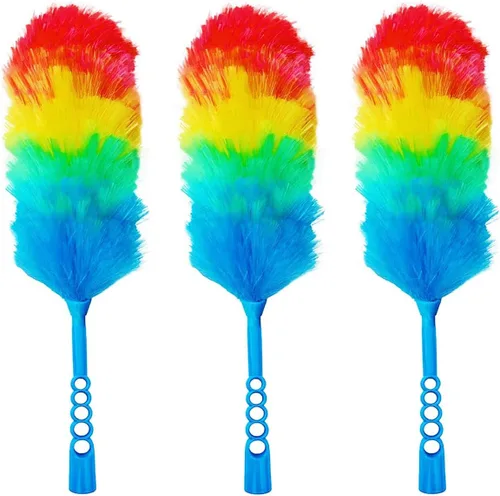 Paquete de 3 plumeros estáticos de 19 pulgadas con cabezal beandable y lavable, más fibras, cabeza más grande, menos pérdida de fibra