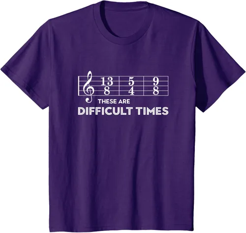 Miniatura 66 de Musician - Camiseta con texto en inglés "These are Difficult Times", talla S