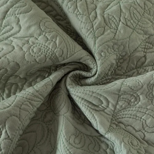 Miniatura 163 de HoneiLife - Juego de colcha de tamaño Queen, juego de ropa de cama de pana bordada de 3 piezas, colcha de lujo, ligera, cálida, para todas las Pana