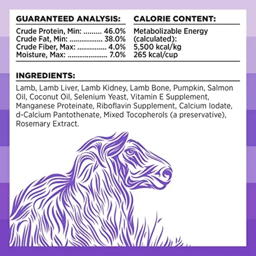 Miniatura 6 de BIXBI Rawbble - Alimento liofilizado para perros, receta de cordero, 26 onzas, 97% de carne y órganos, sin rellenos, comida cruda para perros apta