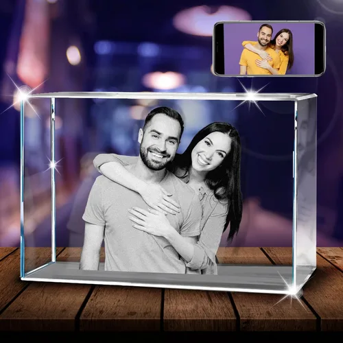 Miniatura 9 de Foto de cristal 3D, regalo personalizado para el día de la madre para mujeres, regalos de boda personalizados con tu propia foto para ella, él
