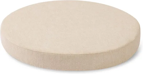 Tromlycs Almohadilla de Cojín de Asiento Redondo para Silla de 14 Pulgadas para Sillas de Taburete Circular Cojín de Espuma Decorativo Beige