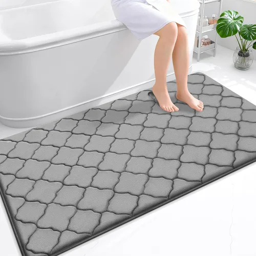 Miniatura 252 de OLANLY Alfombra de Baño de Espuma Viscoelástica de 24 x 16 pulgadas, Ultra Suave y Absorbente, Alfombras de Baño Antideslizantes, Cómodas, Lavables