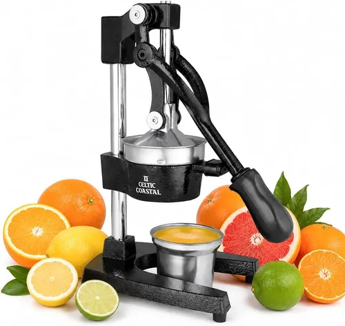 Exprimidor de hierro fundido – Prensa manual de cítricos resistente | Exprimidor de mano para naranja, limón, lima, pomelo y granada | Prensa de