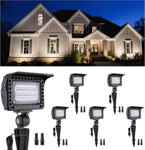 Miniatura 14 de Gardenreet Luces de inundación de paisaje de bajo voltaje de 12 V LED para exteriores, arandela de pared, 5/10/15/20 W 3CCT ajustable, iluminación