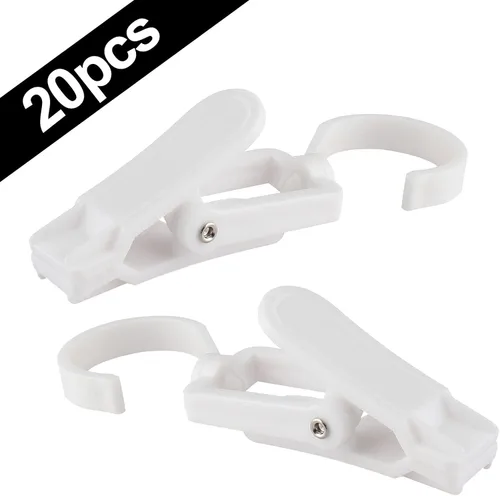 Miniatura 2 de Jiozermi 20 ganchos para lavandería, pasadores de plástico para ropa, clips de suspensión súper fuertes, ganchos giratorios para tienda de ropa