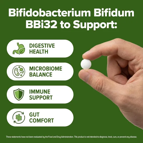 Miniatura 4 de Suplemento probiótico de Bifidobacterium Bifidum 240 tabletas 3 mil millones de CFU, probióticos para hombres y mujeres, apoya la salud intestinal