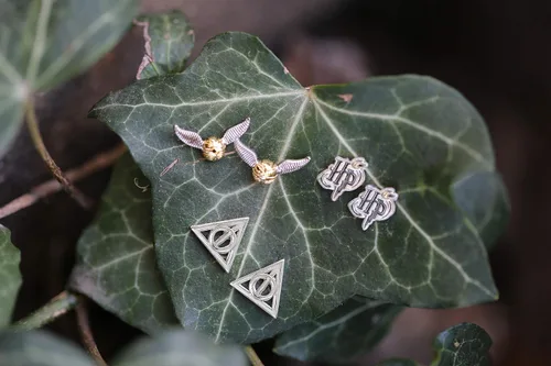 Miniatura 5 de Harry Potter Jewelry 3 Pair Earrings Sets Gold Plated Silver Plated Studs - Deathly Hallows and Golden Snitch