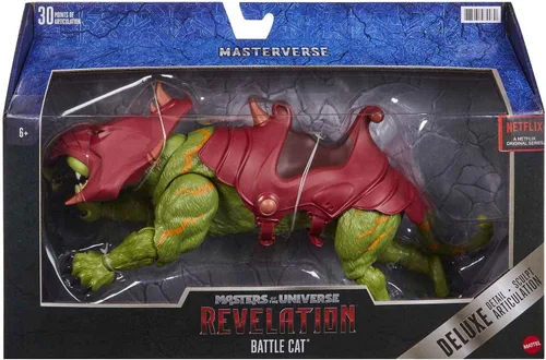 Miniatura 6 de Masters of the Universe Masterverse Battle Cat, figura de batalla Motu de 14 pulgadas para contar historias y exhibición, regalo para niños de 6