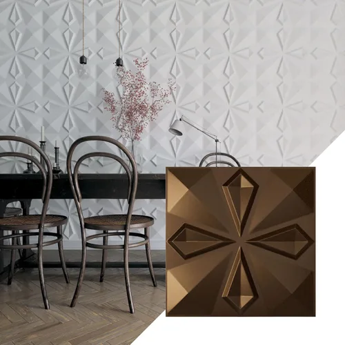 Miniatura 24 de Ekena Millwork WP20X20NKWH 19 5/8 pulgadas de ancho x 19 5/8 pulgadas de alto Nikki EnduraWall Decorativo 3D Panel de pared cubre 2.67 pies cuadrados