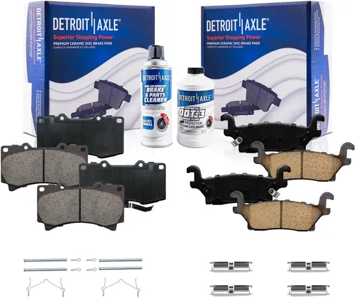 Miniatura 37 de Detroit Axle - Pastillas de freno traseras para Mercedes-Benz C230 C240 C280 C320 C350 CLK320 CLK350 CLK430 E300 E320 E420 E430 SLK350, pastillas