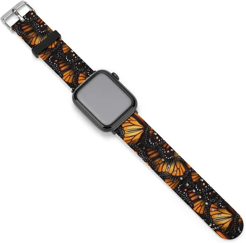 Miniatura 40 de Correa de reloj de silicona suave compatible con Apple Watch para hombres/unisex/jóvenes compatible con Iwatch Series 5/4/3/2/1, Happy Camper
