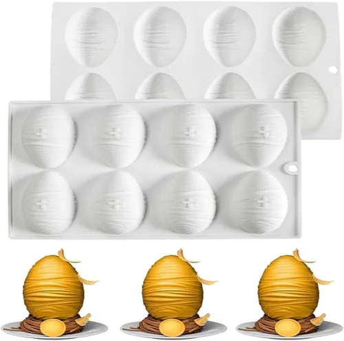 Miniatura 20 de mostsom Molde de silicona geométrico cuadrado para magdalenas, moldes de silicona antiadherentes para hornear pasteles de muffin, magdalenas