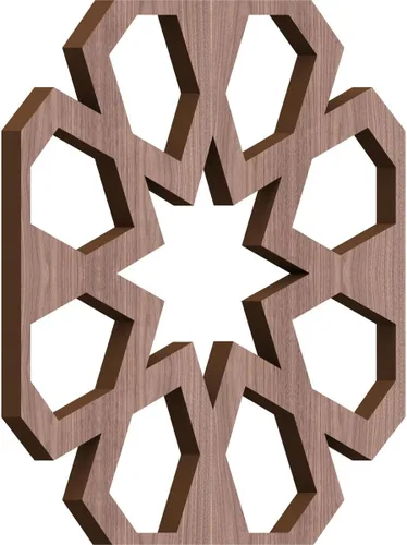 Miniatura 44 de Jackson Decorative Fretwork Wood Wall Panels, Large, 23 3/8" W x 23 3/8" H x 1/4" T, Cherry