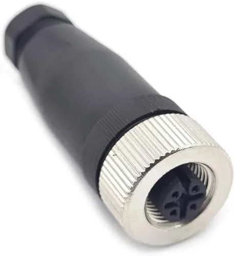 M12 Conector hembra de 5 pines, un código Industrial Circular Conector de campo Asamblea de campo Sensor cableable IP67 Unshiled Tipo recto