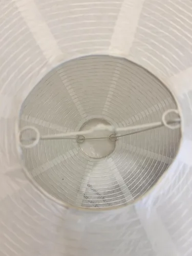 Miniatura 6 de Pantallas de linterna de papel (19.69 pulgadas), pantalla de papel oblato colgante, linterna china grande blanca, pantalla de iluminación colgante