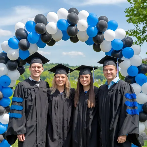 Miniatura 7 de Globos azules y negros, globos de graduación de 12 pulgadas, globo de látex de confeti azul oscuro, negro, blanco, plateado metálico, para niños