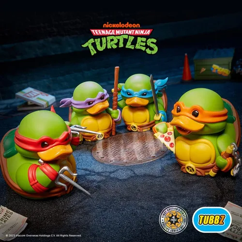 Miniatura 6 de TUBBZ First Edition Leonardo Figura coleccionable de pato de goma de vinilo – Producto oficial de las Tortugas Ninja Mutantes Adolescentes – TV