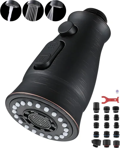 Miniatura 12 de J-HVA Reemplazo del cabezal del rociador de grifo de cocina con 15 adaptadores (actualizado) – Grifo de fregadero de cocina extraíble de repuesto