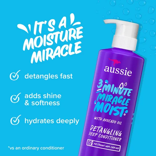 Miniatura 2 de Aussie Acondicionador Profundo Milagroso de 3 Minutos Hidratante para Cabello Seco, Aceite de Aguacate y Jojoba, Seguro para Cabello Teñido