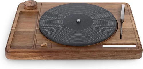 Miniatura 2 de PICNIC TIME Tabla giratoria para quesos con cuchillo, tablero de charcutería de disco de vinilo retro, bandeja giratoria Lazy Susan para servir