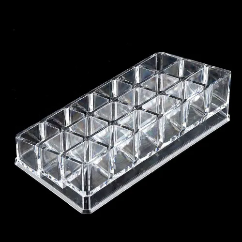 Miniatura 8 de Acouto Organizador de lápiz labial portátil con 18 ranuras, mini gabinetes, cajón, joyería, maquillaje, cosméticos, caja de almacenamiento, soporte