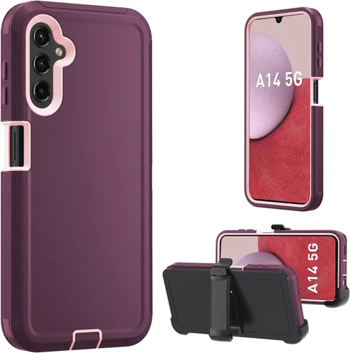 Miniatura 12 de Funda para Samsung Galaxy A14 5G, A14 5G resistente, [protección de grado militar] [a prueba de golpes] [a prueba de caídas] [a prueba de polvo]