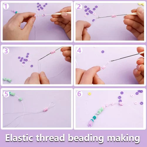 Miniatura 3 de Hilo elástico redondo de 0.016 in, cuerda elástica para pulsera de 295 pies, cuerda elástica transparente para hacer pulsera, reloj, llavero