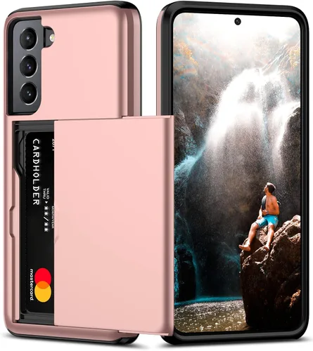 Miniatura 23 de Nvollnoe Funda para Samsung S20 FE con tarjetero de doble capa de protección resistente para Galaxy S20 FE, ranura para tarjeta oculta Funda delgada