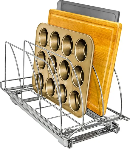 Lynk Professional® - Organizador de tabla de cortar, bandeja para galletas y bandeja para hornear extraíble – Garantía limitada de por vida –